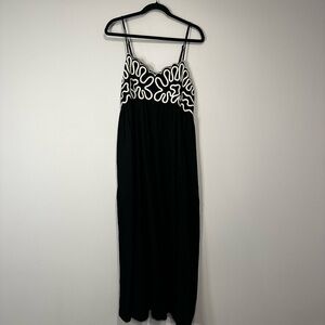 a new day Elegant Black and White Maxi Dress